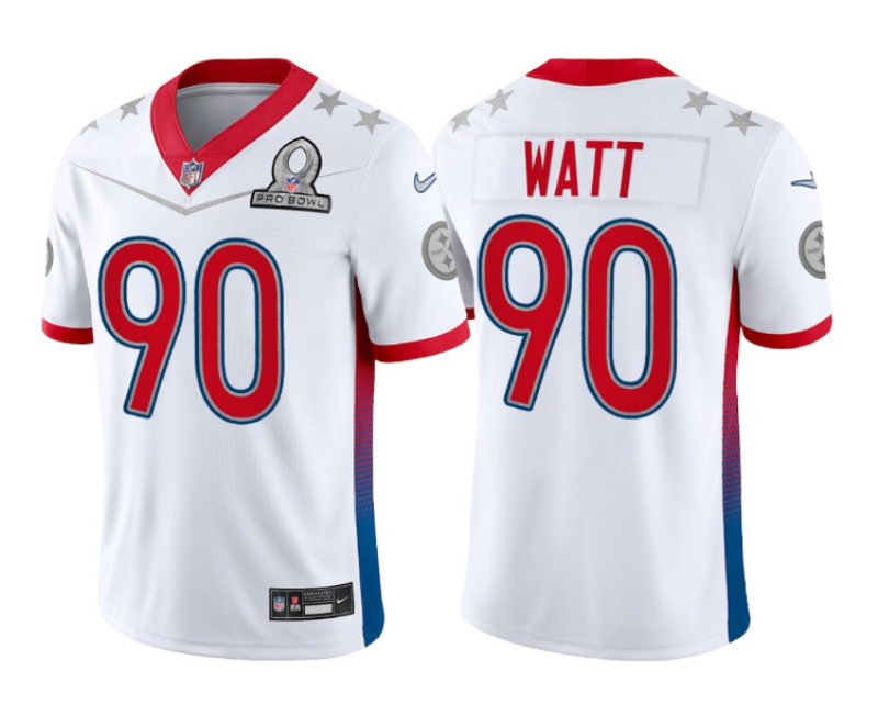 2022 Men Pittsburgh Steelers #90 Watt Nike white Pro bowl Limited NFL Jersey ->kansas city chiefs->NFL Jersey
